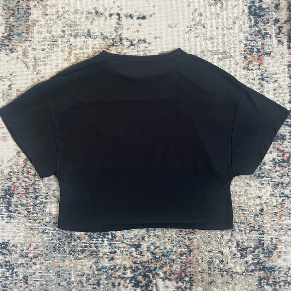 Girl- Nike Black Knit Fabric with White Logo - Picture 4 of 4